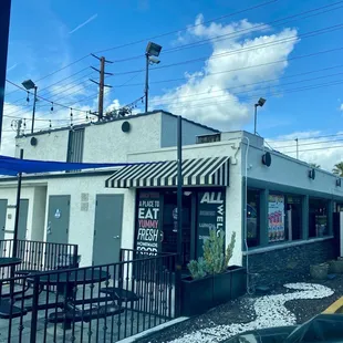 outside