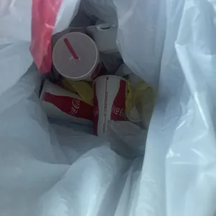 Had to go back home and dig out my food from trash to get a refund.