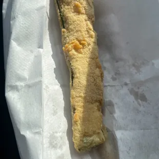 Fried zucchini- no flavor at all. The veggies on my burger weren&apos;t fresh either so it&apos;s a meh for me