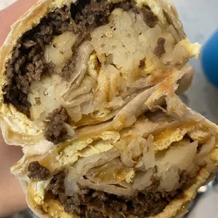 Steak breakfast burrito - $8.74