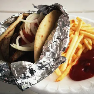 Gyros and fries