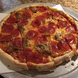 Medium Pepperoni and Gyro Meat