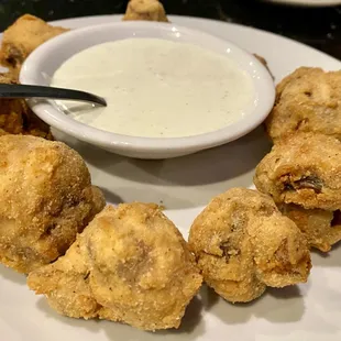Fried mushrooms. $8