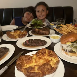 a table full of food