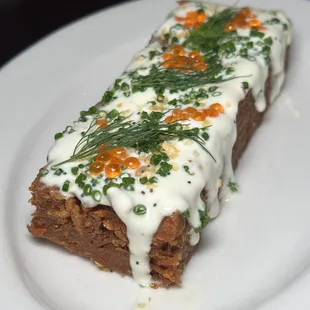 a piece of meatloaf on a plate