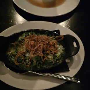 Creme spinach as a side