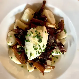 Gnocchi and mushrooms