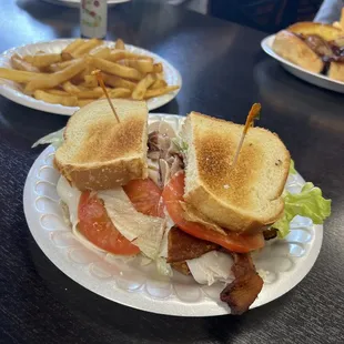 Club Sandwich with Fries