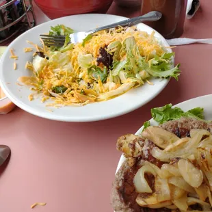 Big salad with the chopped steak!