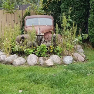 Yard art.