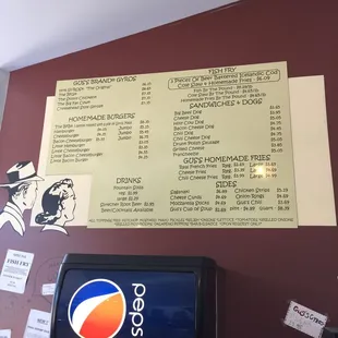 The menu