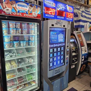 a vending machine in a store