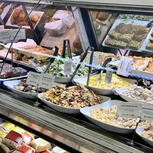 a variety of food items