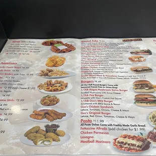 the menu