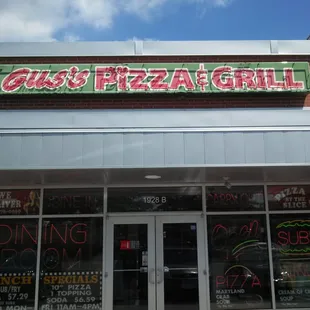 the front of the restaurant
