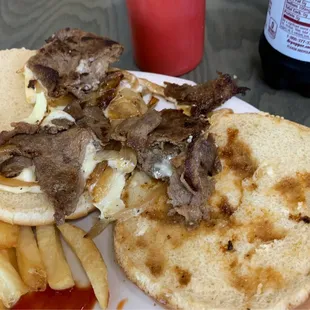 Philly cheesesteak sandwich... or something?