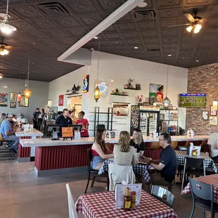 customers sitting at tables