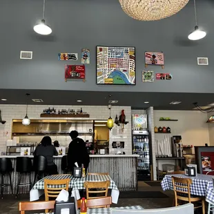 interior, burgers
