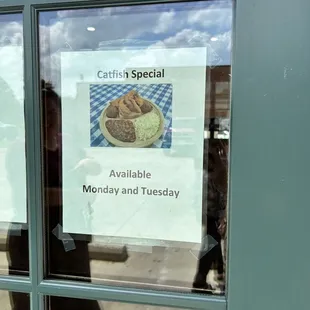 Catfish special sign