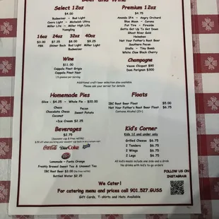 sushi and sashimi, menu