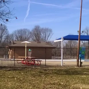 picnic area at the pool