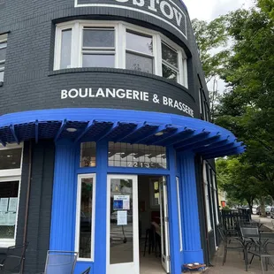 the front of the building