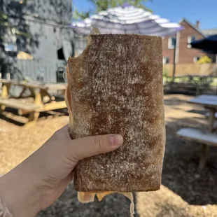 Massive fig Brie and prosciutto sandwich