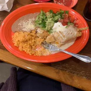 Chicken Chimichanga - lunch portion. It is really good!!