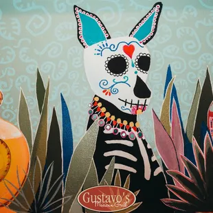 a painting of a mexican cat