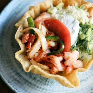 Shrimp taco salad