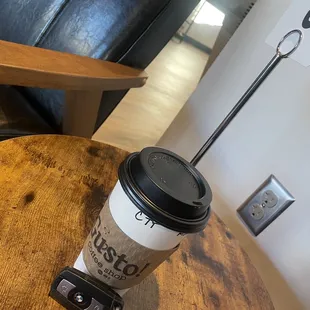 Coffee, nice furniture, spacious room!