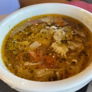 Meatball soup - oily but good