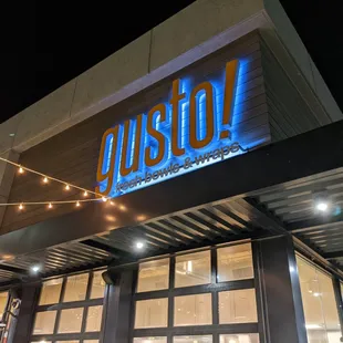 gusto! Decatur storefront. Located in the Whole Foods shopping center at N Decatur Rd and Church St.