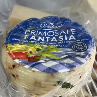 Imported Primosale Cheese with Olives/Arugola/Chili Peppers.