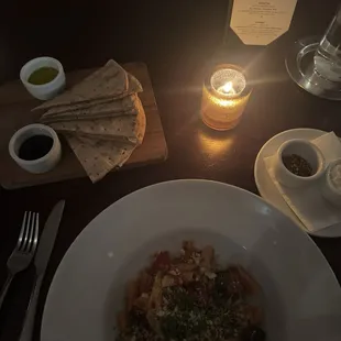 Alla Norma &amp; GF pizza crust made into bread