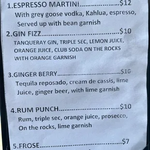 Drink Specials 8.23.22