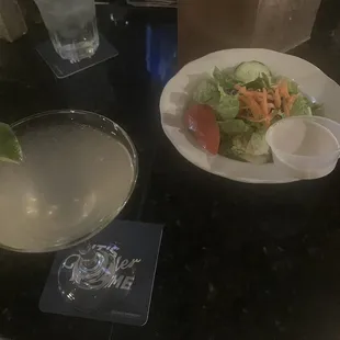 Gin Flower With House Salad