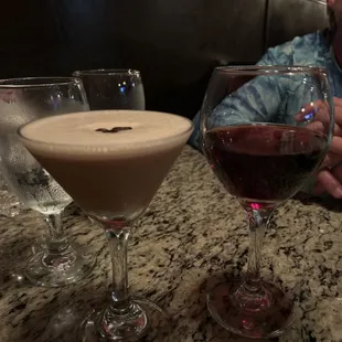 Expresso martini and wonderful wine!