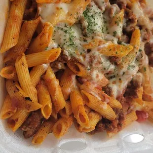 Penne paste and sausage