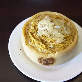 Tagliolini Cacio e Pepe and AMP, Black Truffle