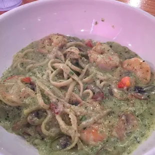 Shrimp Pesto Pasta