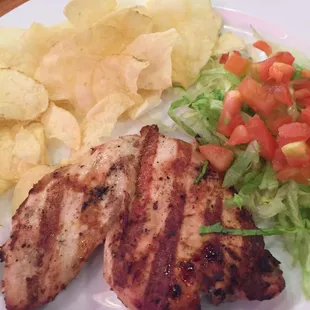 Chicken sandwich without the bread