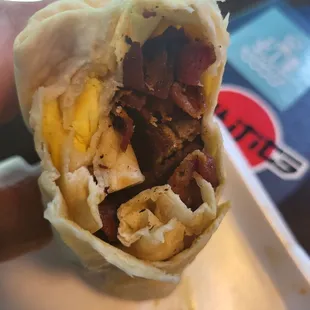 Burrito bacon and sausage