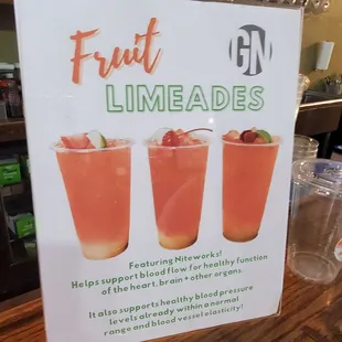 Fruit limeades