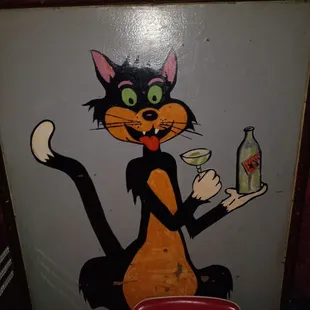 Interior door mural