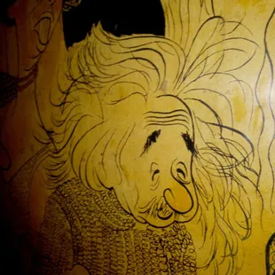 Al Hirschfeld mural inside