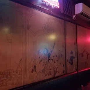 Mural depicting Hollywood stars of the 1930&apos;s &amp; 40&apos;s like the Frolic Room next to the Pantages Theatre in Hollywood.