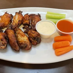 chicken wings and carrots
