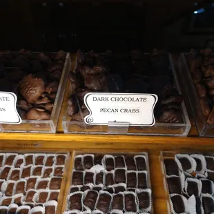 a variety of chocolates