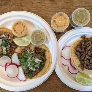 Carnitas and Asada tacos